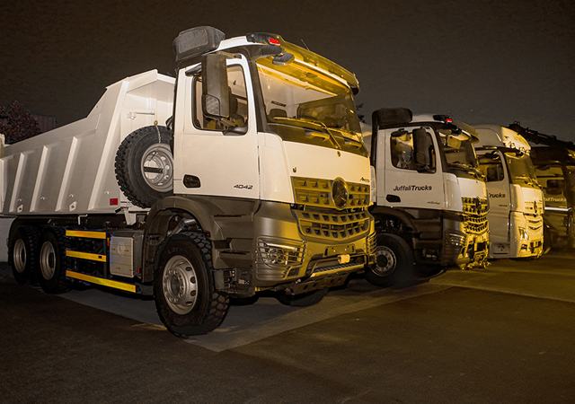 Some of the trucks that were on display at the exhibition.